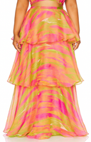Faari Maxi Skirt Aquarelle Pink - CURVE