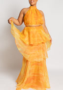 Faari Maxi Skirt Aquarelle Yellow - CURVE