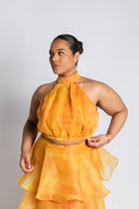 Faari Crop Top in Aquarelle Yellow