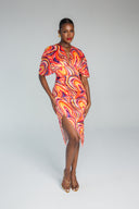 MORIRE DRESS - KALEIDOSCOPE PRINT