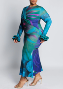 Adanma Dress in the Lunar Bloom print (BF)