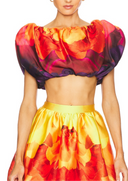 Monife Bubble Top in Petal Print