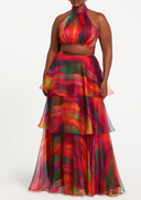 Faari Crop Top Aquarelle Multicolour