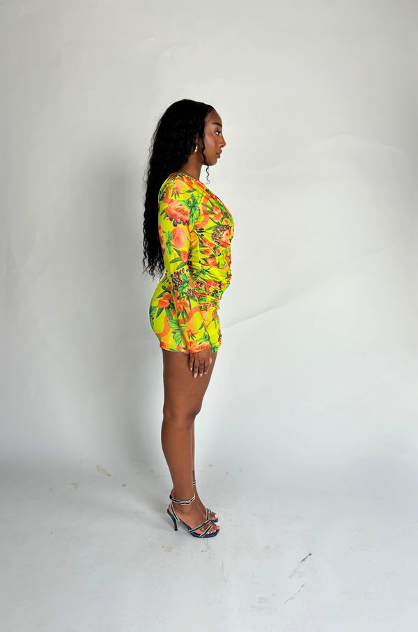 Ibeji Skirt in Agbalumo Print