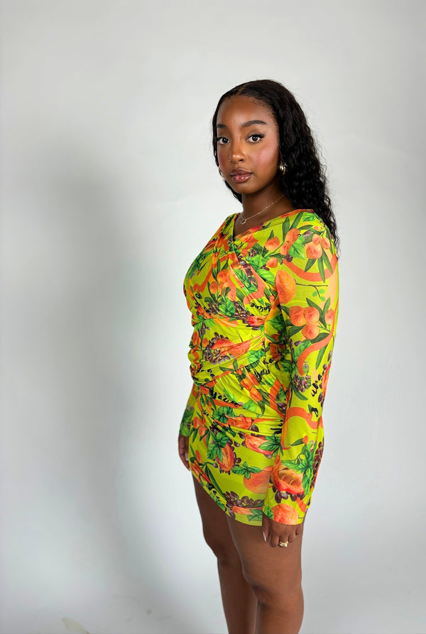 Ibeji Top in Agbalumo Print