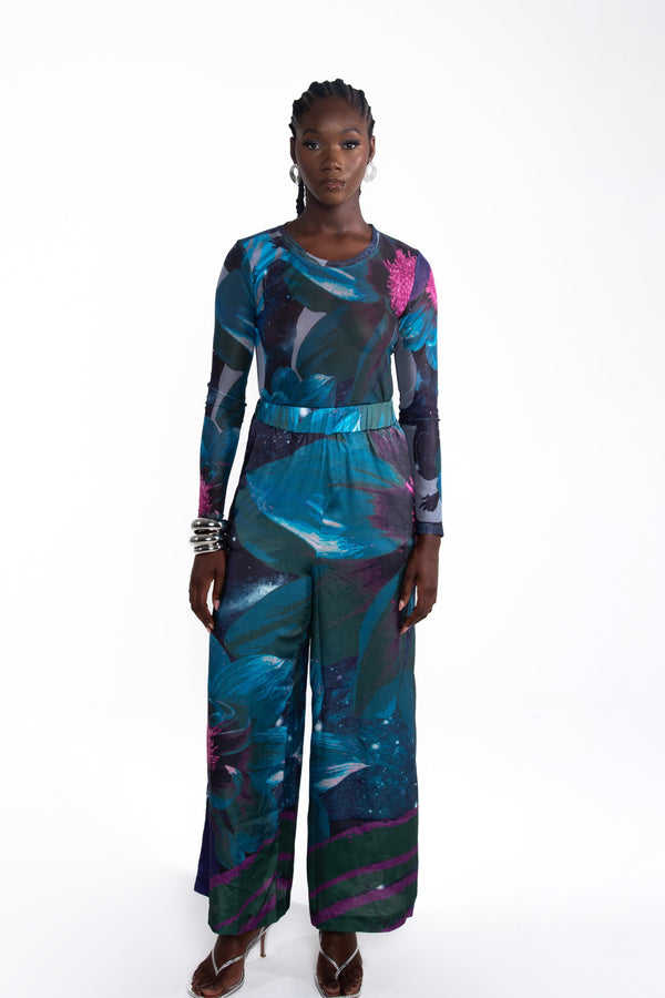 Somto Trousers in the Lunar Bloom Print