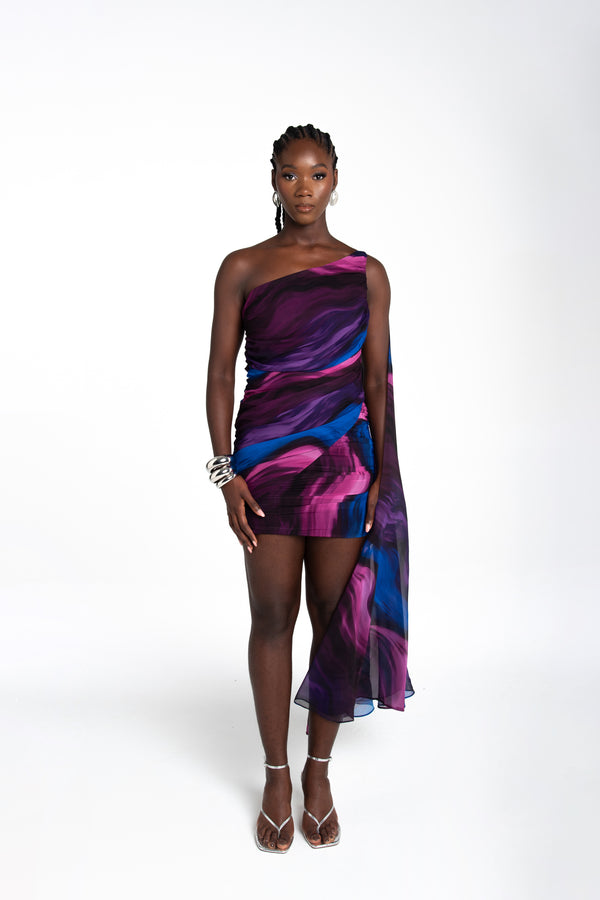 FOLAKE DRESS GALACTIC PRINT