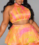 Faari Crop Top Aquarelle Pink - CURVE