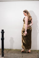 Ileri Dress in Metallic Gold