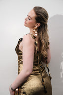 Ileri Dress in Metallic Gold