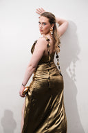 Ileri Dress in Metallic Gold