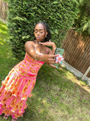 Bimi Dress in Hibsicus Print