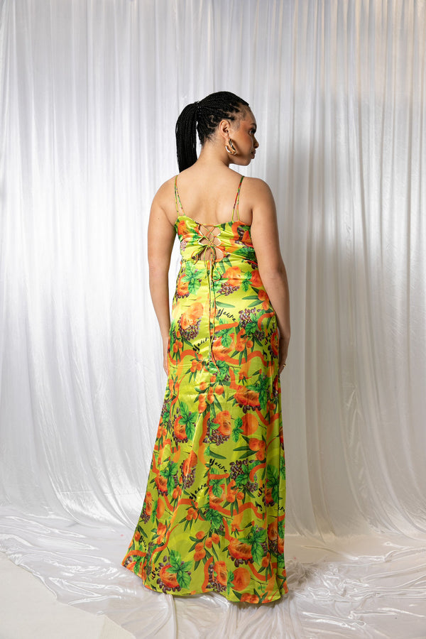 Rolayo Dress in Agbalumo Print