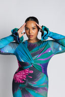 Adanma Dress in the Lunar Bloom print (BF)