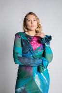 Adanma Dress in the Lunar Bloom print (BF)