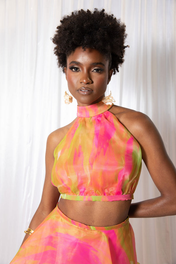 Faari Crop Top Aquarelle Pink