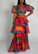 Faari Puff Top in Aquarelle