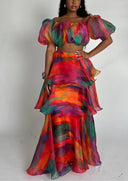 pre loved faari skirt + brand new puff top