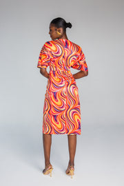 MORIRE DRESS - KALEIDOSCOPE PRINT