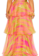 Faari Maxi Skirt Aquarelle Pink - CURVE