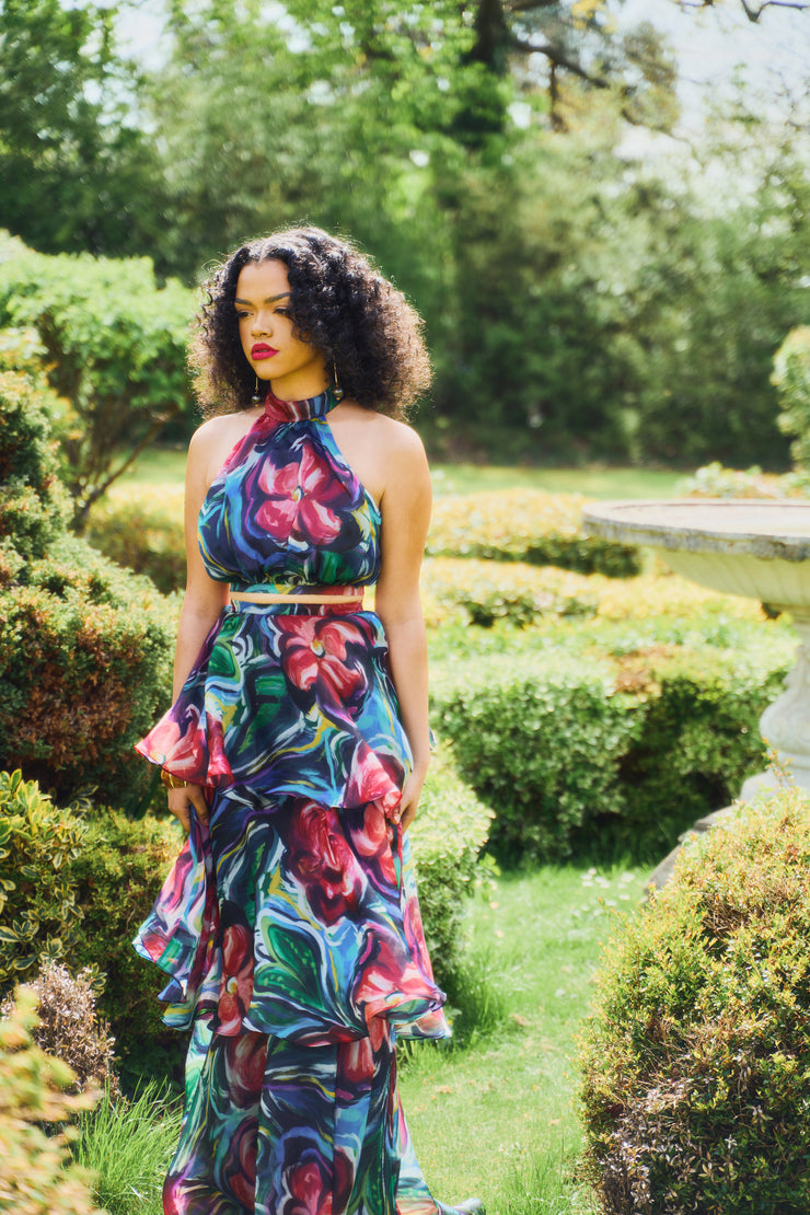 Faari Crop Top - Nouveau Print