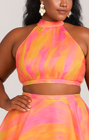 Faari Crop Top Aquarelle Pink - CURVE