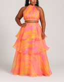 Faari Maxi Skirt Aquarelle Pink - CURVE
