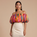 Faari Puff Top in Aquarelle