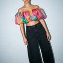 Faari Puff Top in Aquarelle