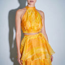 Faari Crop Top in Aquarelle Yellow