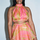 Faari Crop Top Aquarelle Pink