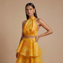 Faari Crop Top in Aquarelle Yellow