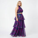 Faari Maxi Skirt in the Aquarelle Purple Print