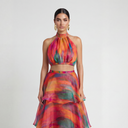 Faari Crop Top Aquarelle Multicolour