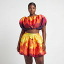 Monife Bubble Top in Petal Print