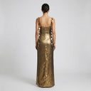 Ileri Dress in Metallic Gold
