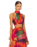 Faari Crop Top Aquarelle Multicolour
