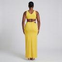 ZUWA DRESS - YELLOW