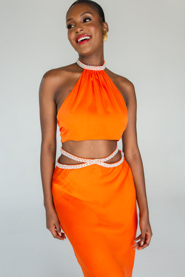 Fife Crop Top -Orange