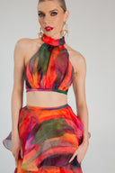 Faari Crop Top Aquarelle Multicolour