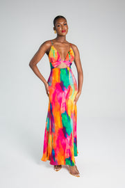 Tinuke Dress in Aquarelle Print