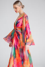Hauwa Dress in Aquarelle Print